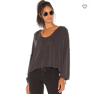 Free People Movement Yella Hoodie in Black